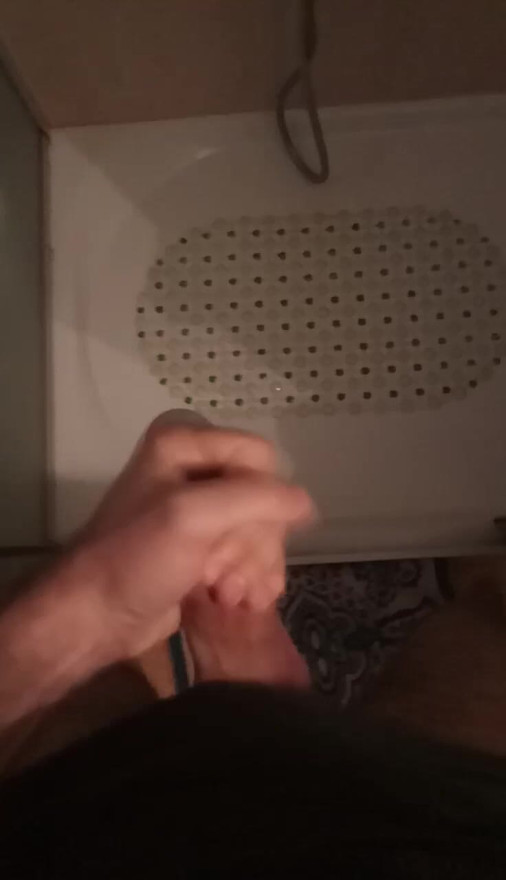 Cum at my friend's house in bathroom.