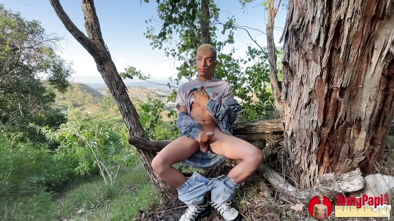 Skinny Twink Jerks off Blows Huge Load Public Caught