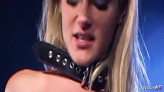 Blonde Skinny Teen Samantha Ryan Gets Fucked in Her Hairy Pussy by Typ at a Swinger Club