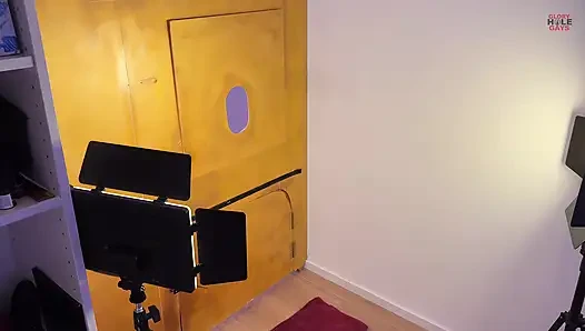His cut cock made me so horny at the GloryhOLe