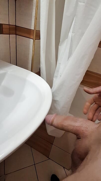 in the bathroom I almost got caught by roommate