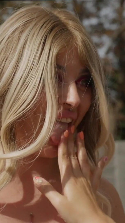 Emotional moment from "15 girls in one big mansion is guaranteed a horny girls only orgy!"