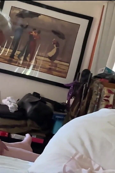 Stepaunt Reverse Cowgirl Shows Wrinkled Ass & Saggy Tits GILF