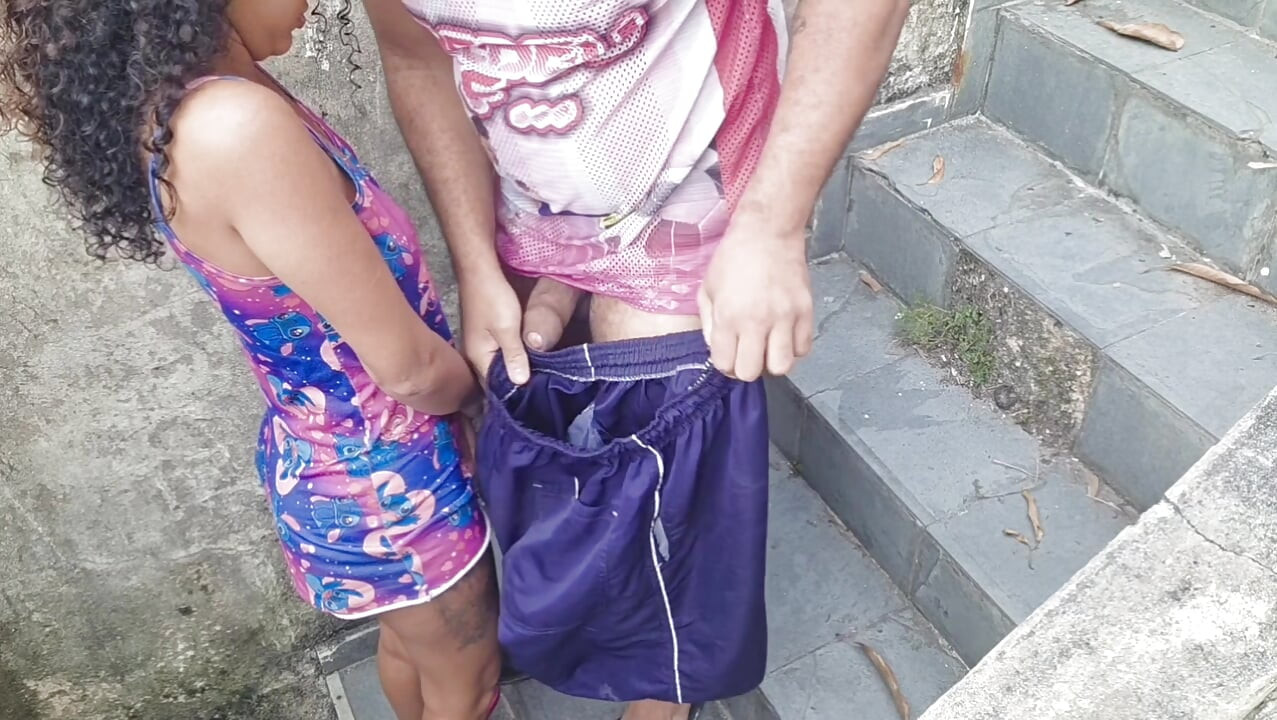 Picking up my stepdaughter on the stairs 100% anal