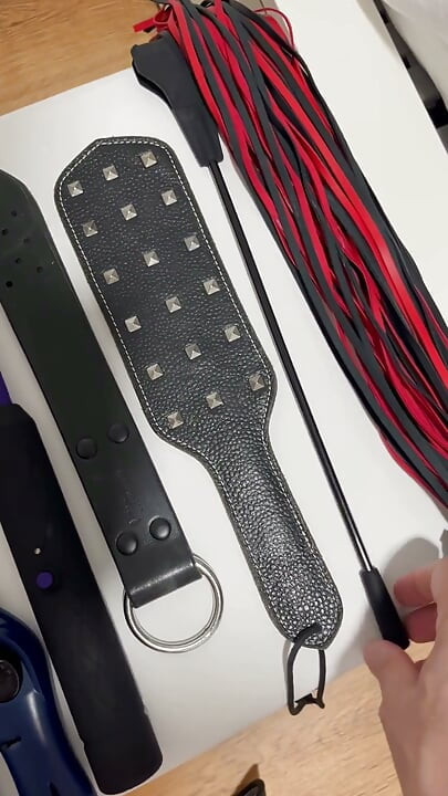 Super Hot BDSM Session Blind & Vulnerable Mask, Chains, Spreader Bar, Pump, Electro