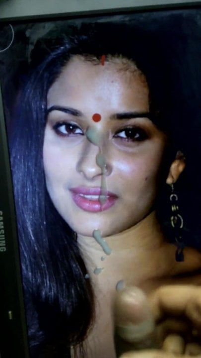 cummed on madhurima's sexy hot face