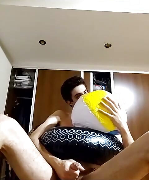 Watch Me Blowing up Inflatables and Playing with Them Until I Cum on Stream