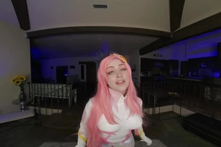 Vrcosplayx jewelz blu mobil takım elbiseli lacus clyne gundam seed sana çok susamış