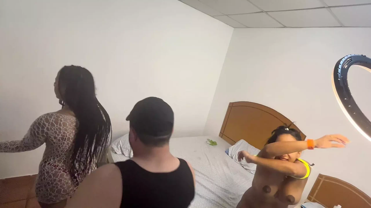 Behind the scenes. While the husband was in the kitchen his wife was fucked by his friend