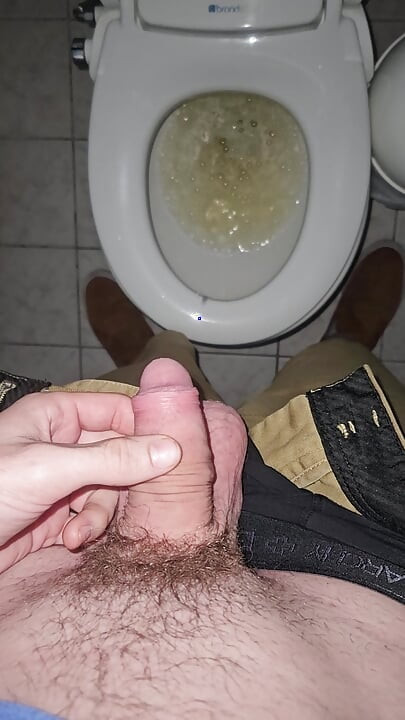 Quick Piss at My Mom's House for Mother's Day in My Blue Shirt