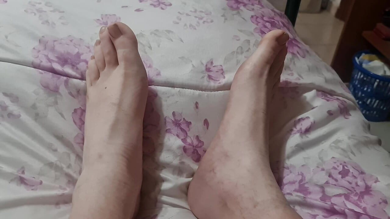 My feet in bed