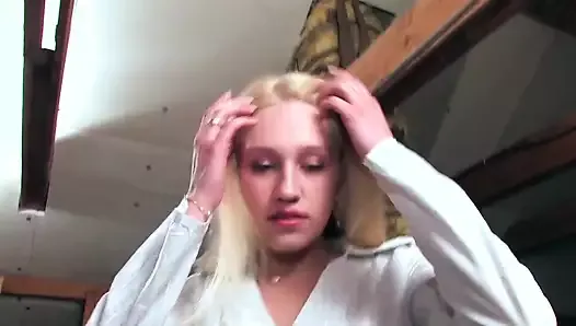 Blonde Slut Fucked At Work