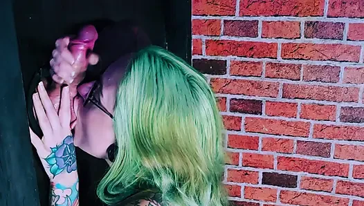 Sucking Thick Cock At The Gloryhole