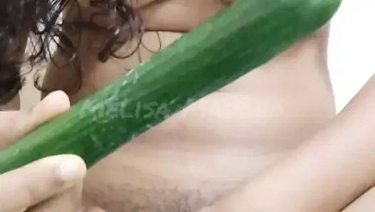 Cucumber In A Tight Pussy