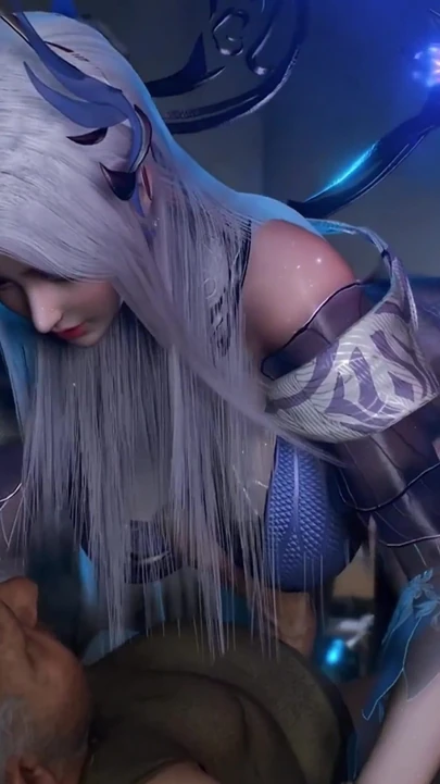 3D Big Boobs Super Cute Cosplay Model Cheating with Short Old Elf