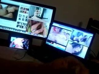 Obsługa kutasa ogląda porno