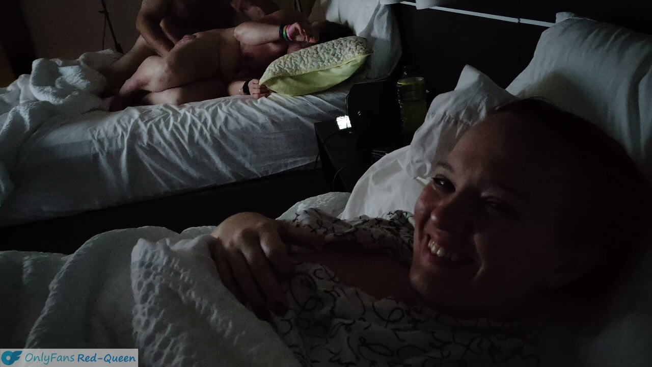 Raw Homemade Cuck POV - Real Cuckquean Wife Watches Husband Fuck Another Girl From Separate Bed