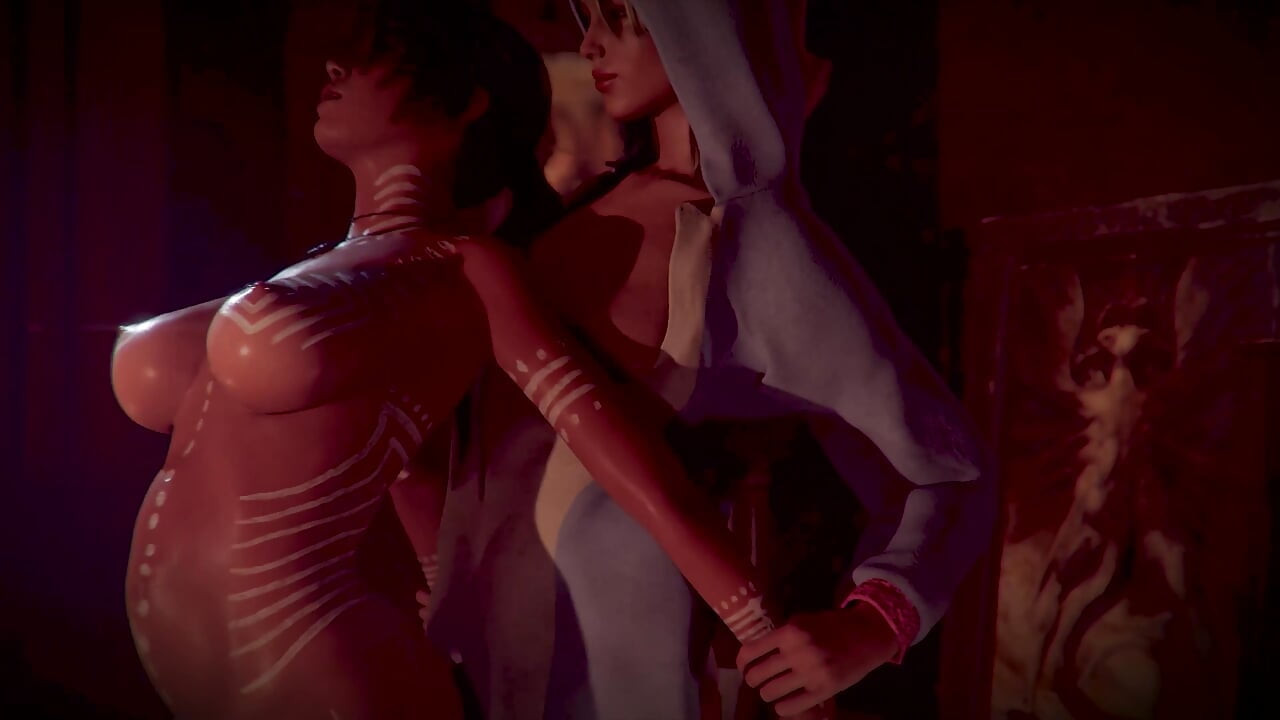 Halloween. the Futanari Night Ended with Rough Sex Involving a Huge Penis.