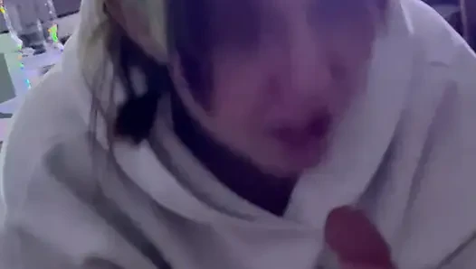 18 Year Old on Her Knees Blowjob