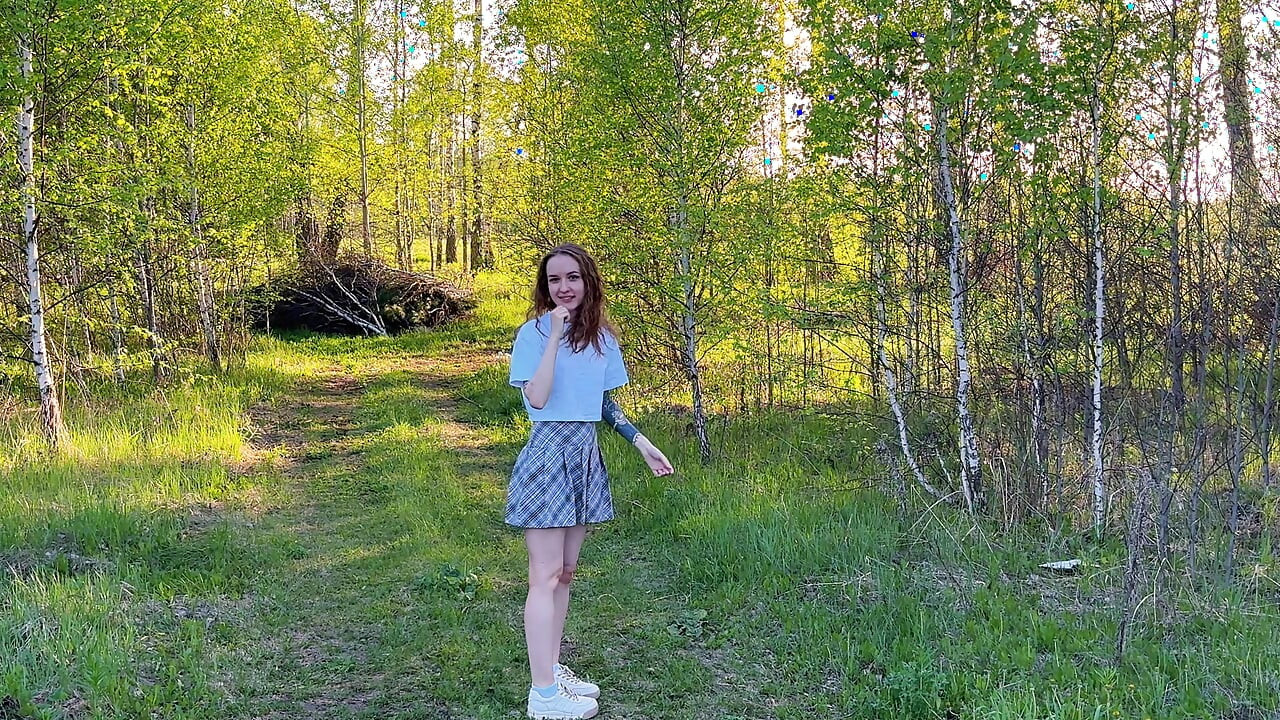 POV You dick in cutie's mouth, help her get out of forest