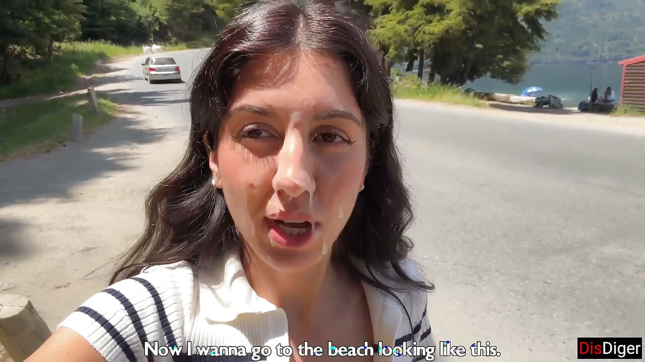 Cumwalk Next to the Beach and Risky Sex in the Bushes