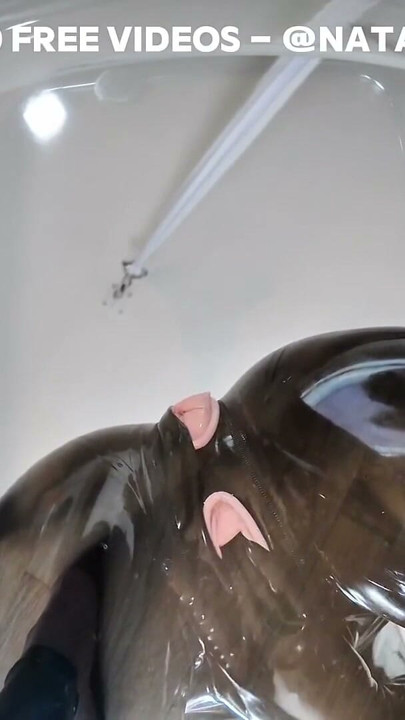 CreamPie Latex Condomsuit Messy Cum | Clip 1