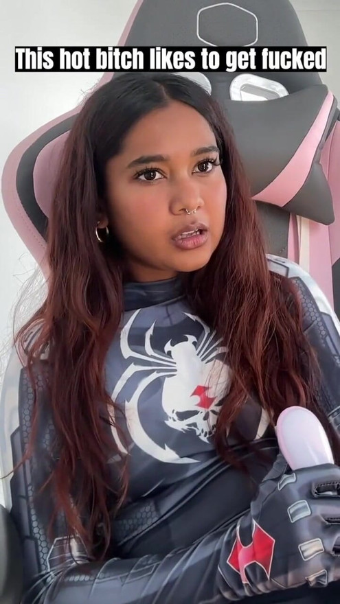 Small desi girl Mia Z masturbates and reacts to hentai | Clip 1