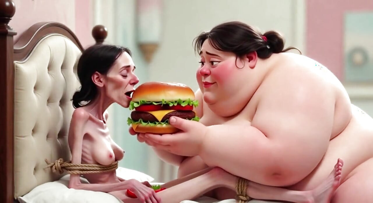 Extremt mager vs massiv SSBBW utfodring session