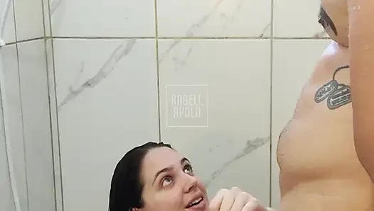 Real Couple in Shower Having Wet and Long Sex - Amateur Homemade