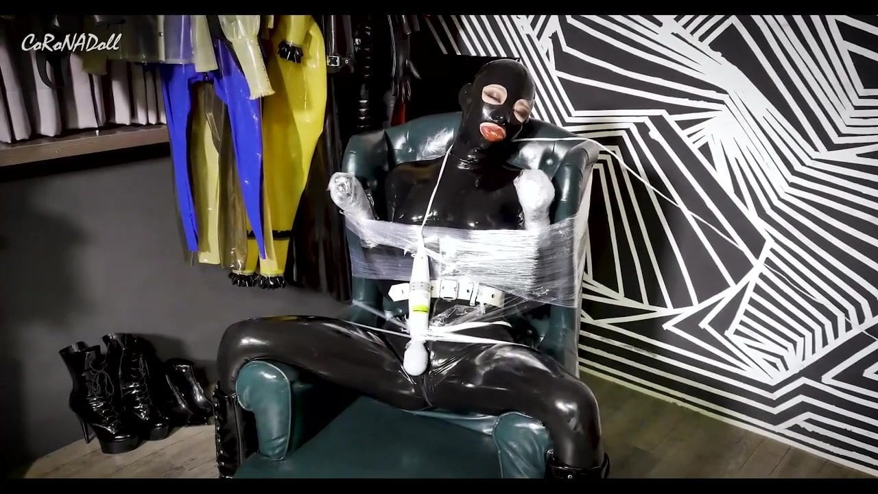 NA047-Latex bondage rubberdoll High Heel