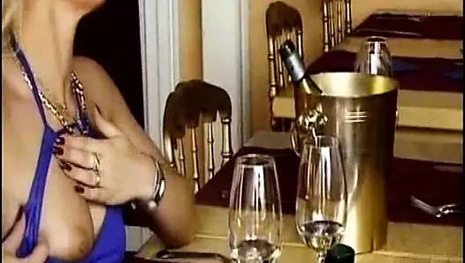 Blonde German Cougar Housewife with Big Booty Rides Monster