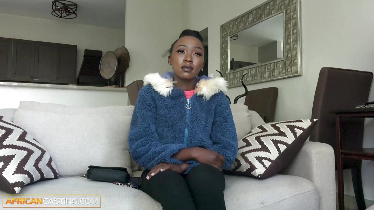This HOMESCHOOLED EBONY TEEN said her parents were strict... ended up stretched wide on my couch