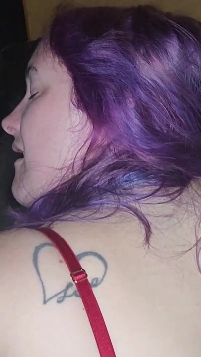 Key moment from "Fuck and creampie for purple haired slut in sexy lingerie P2 - Mama_Foxx94"