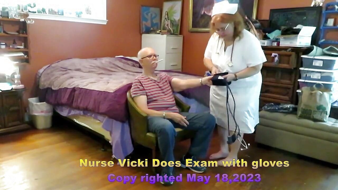 Nurse Vital Signs and Oral Exam with Gloves - Requested Video