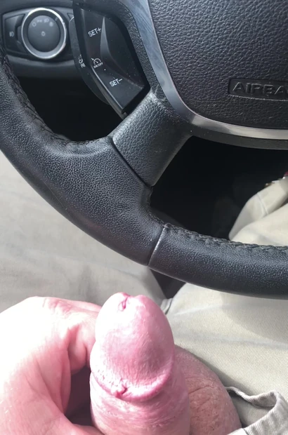 Cum shot in Car