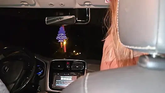 A double blowjob in my friend's car DIRTY MORBID GIRLS