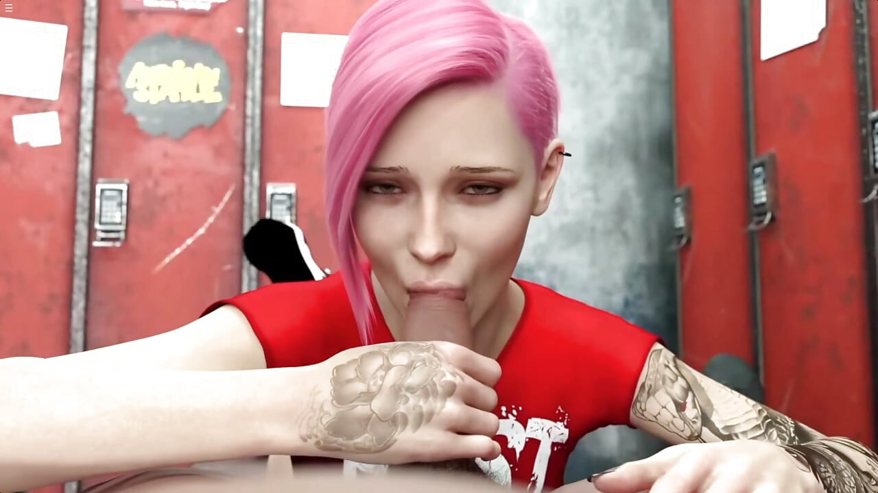 Girl Massage Turns In To Blowjob In Gym Locker Room