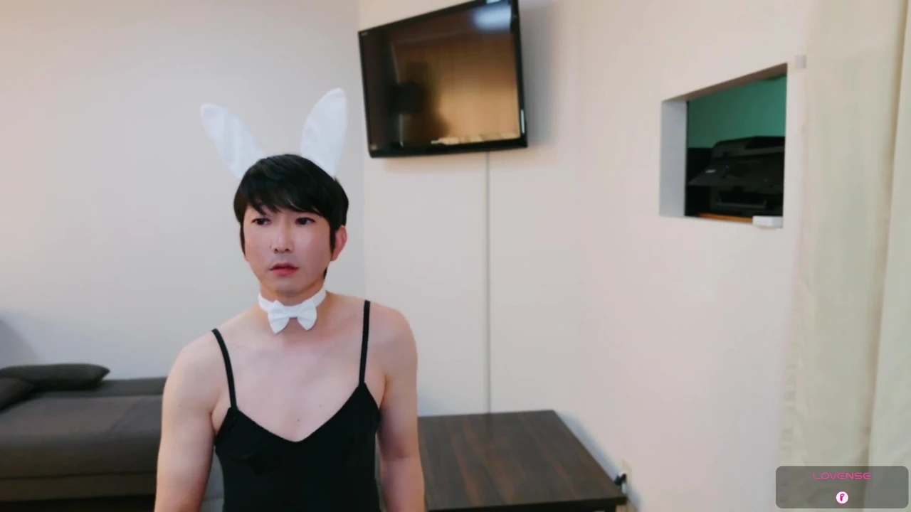 A Boy Dressed as a Woman Finishes with Just Vibrations...