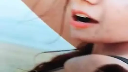 Slutty desi girl covered in back to back huge cumshower cumm