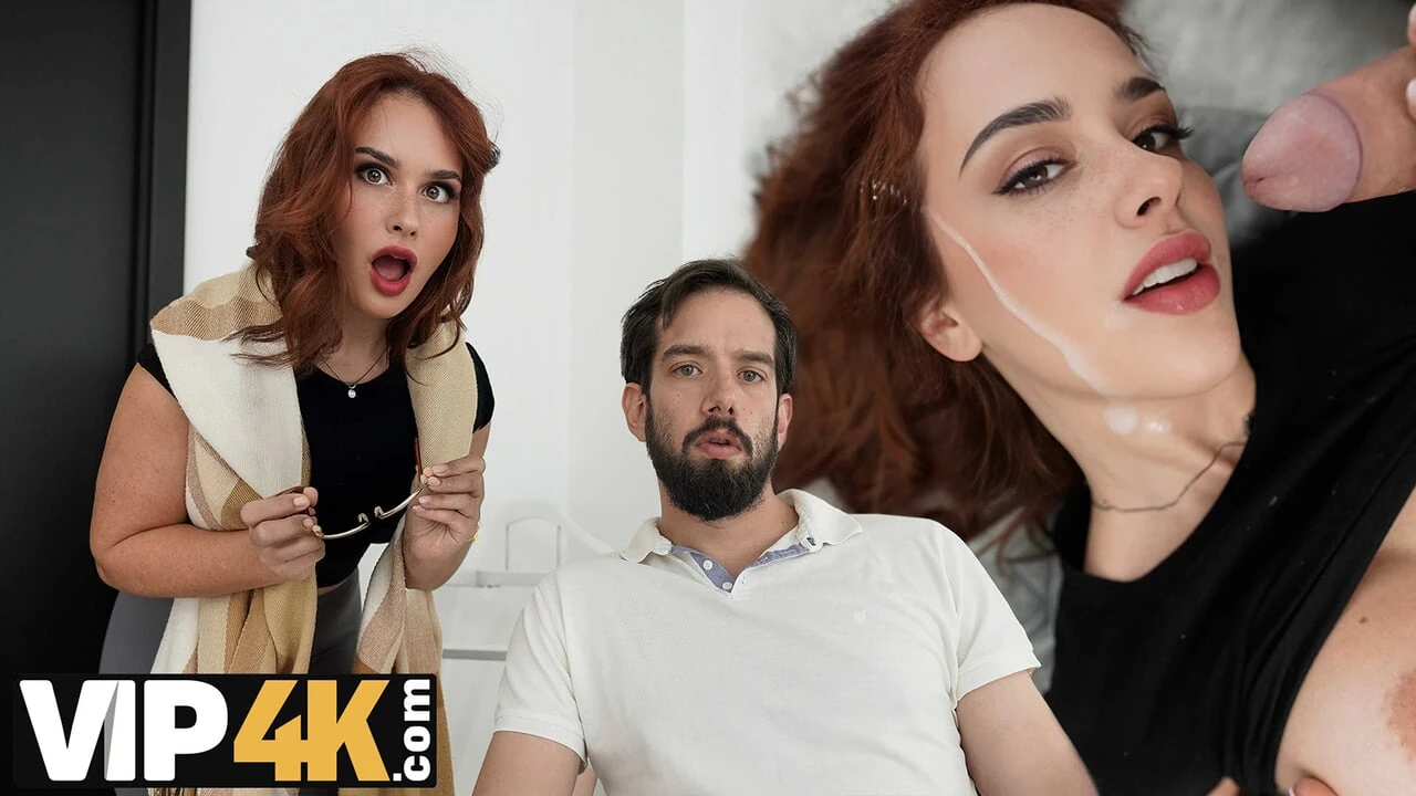 HUNT4K. Une pauvre salope rousse avec de belles courbes et une belle chatte baise pour les progrès scientifiques