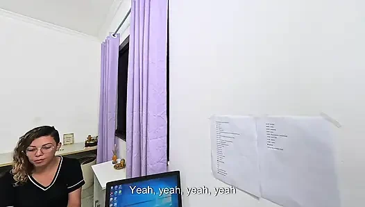 Siswa pergi ke dokter dan dia melakukan ujian perut padanya. POV