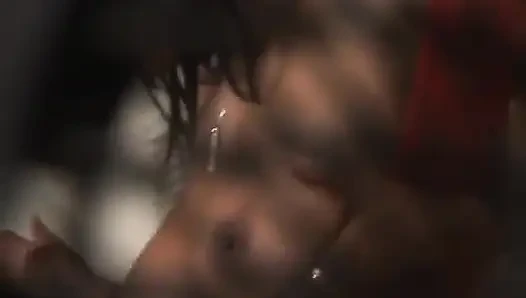Carmen Hayes with huge ass and breast sucking a huge white cock