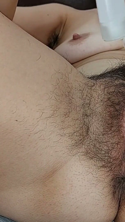 Amateur couple foreplay before sex, big ass, big tits. Hairy pussy wife, big tits. | Clip 1