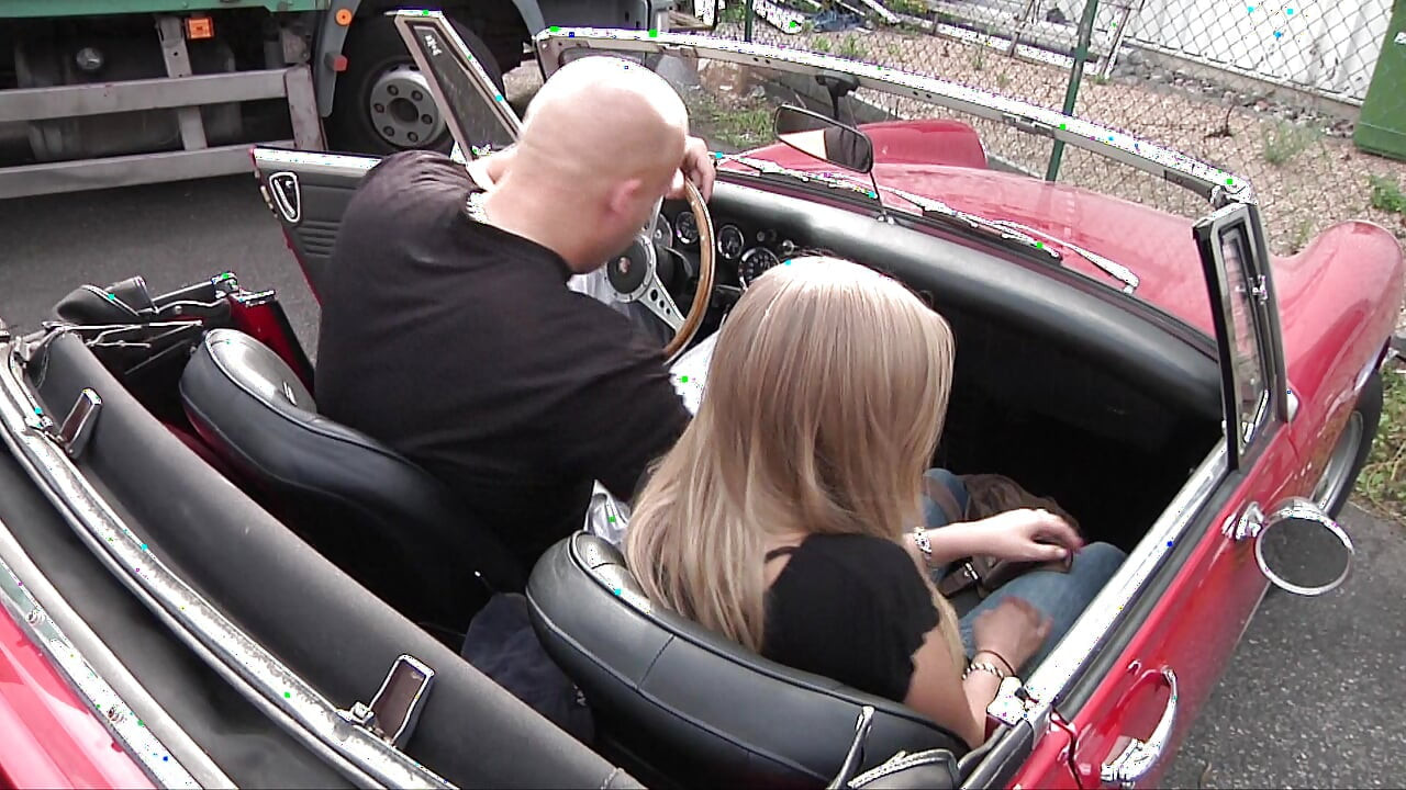 German Girl cars off and get fucked by a real macho