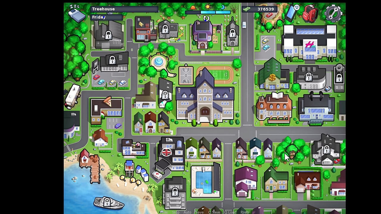 Summertime Saga, she gave him a handjob in the shower and cleaned him up.