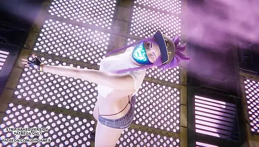MMD Aespa - Armageddon - Akali sexy Kpop Tanz Liga der Legenden Hentai unzensiert 4K 60FPS