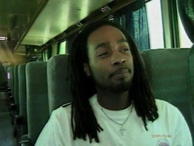 Horny ebony slut getting fucked in the bus