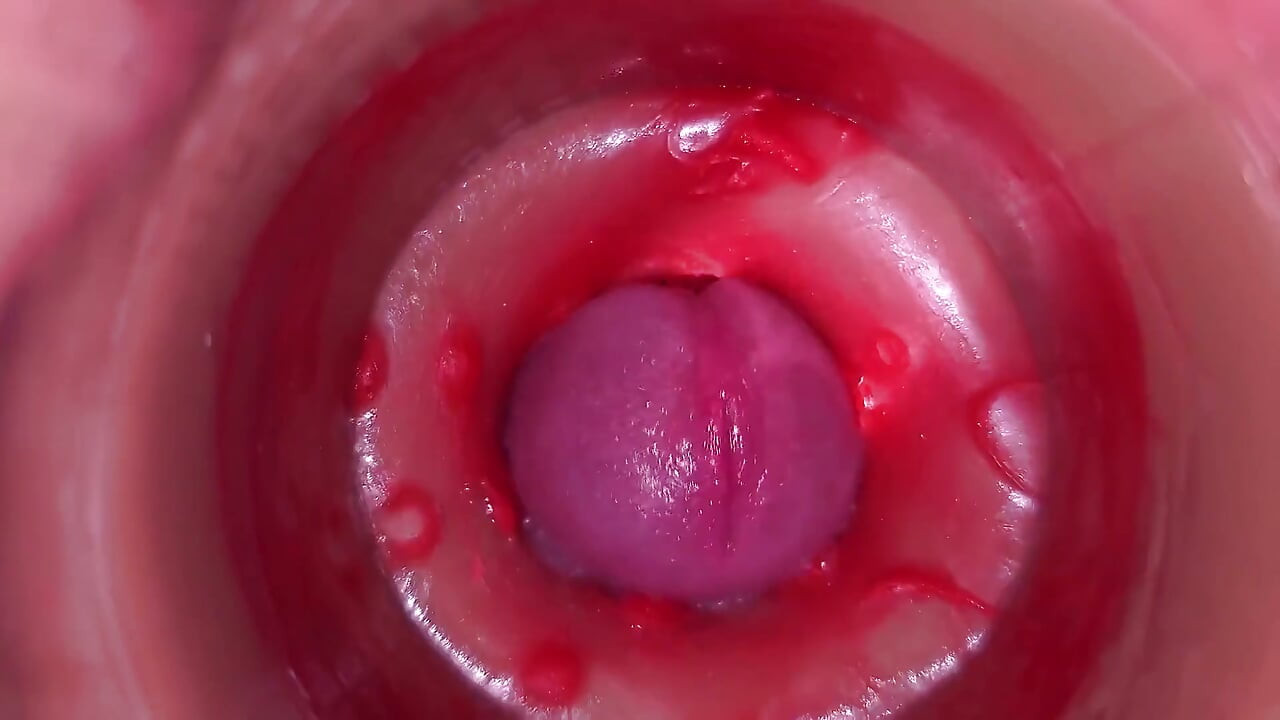 Camera in Vagina, Cervix POV, Creampie