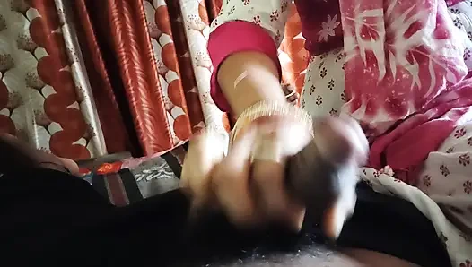 Desi wife blowjob and cum in her mouth & cum in her face