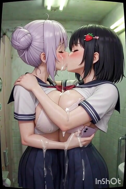 Schoolgirl Kissing Cosplay Anime compilation